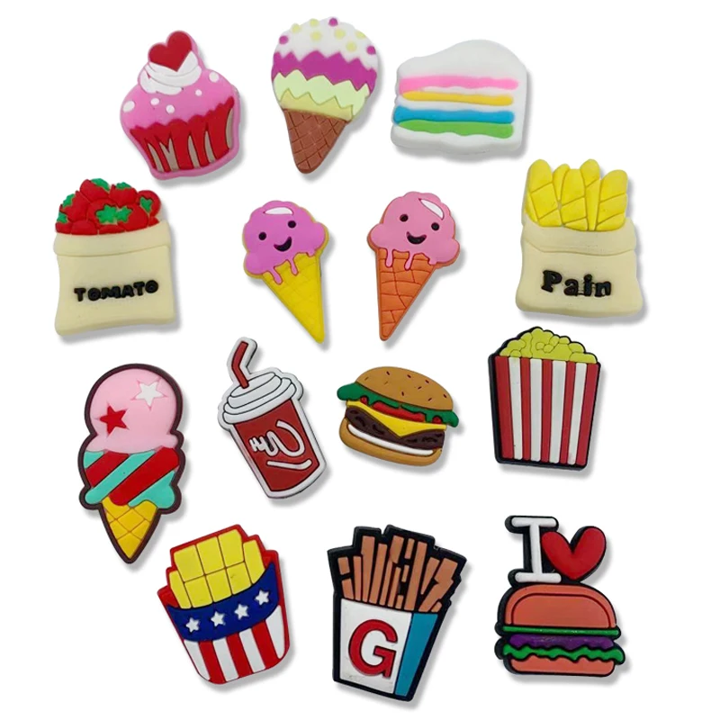 1PCS Hot Selling Cartoon Fruit Series Silicone Shoes Charms For Kids Gifts Croc JIBZ Watermelon Accessories Banana Slipper Decor