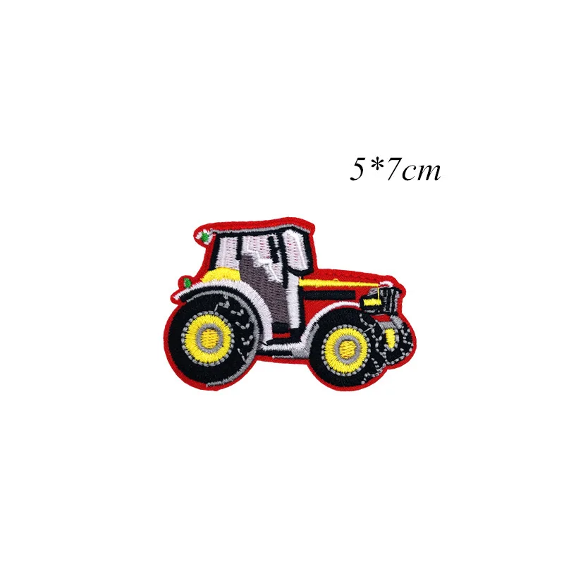 

Car General Mobilization Embroidery Cloth Sticker Adhesive Excavator Truck Garment Patch Sticker Embroidery Label