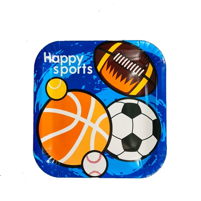 

118pcs Basketball football Disposable tableware set paper plate straw cup for Ball game theme birthday decoration party supplies
