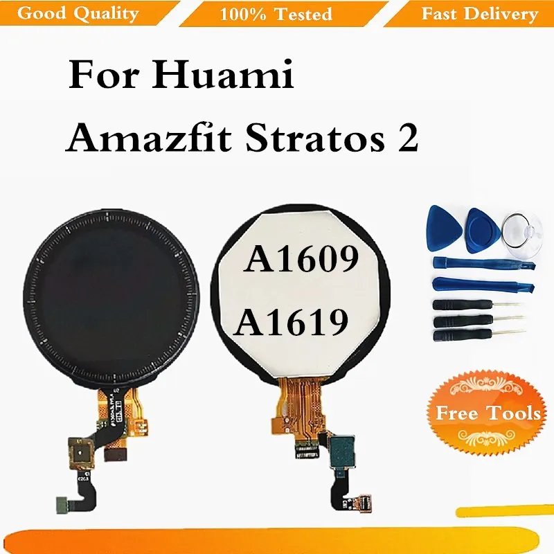 Оригинал для Amazfit Stratos 2 A1609 A1619 Смарт часы ЖК дисплей сенсорный экран дигитайзер