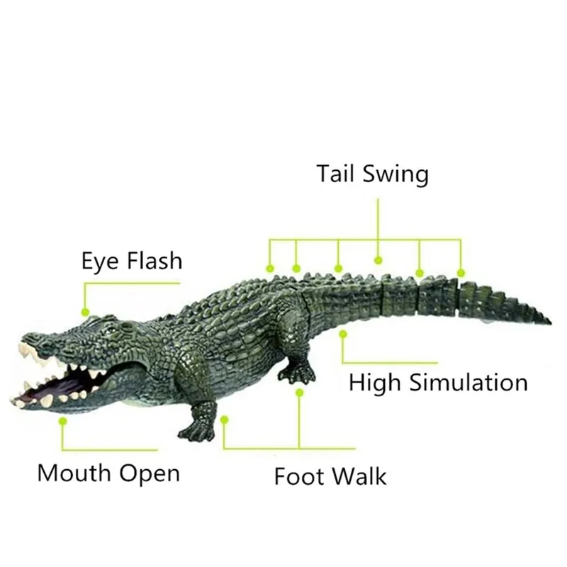 

Large Interactive Toy Remote Control Crocodile RC 46CM Large Size Crawling Simulation Electric Children's Toy With Flashing Eyes