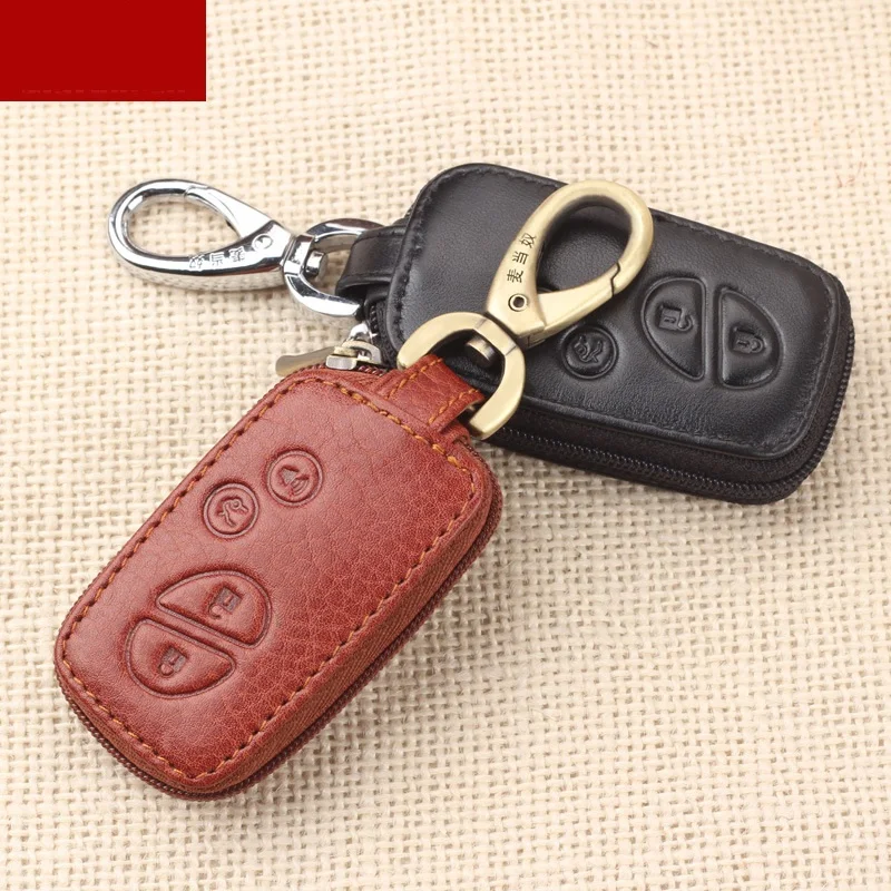 Натуральная кожа Автомобильный Брелок дистанционного управления с ключом чехол