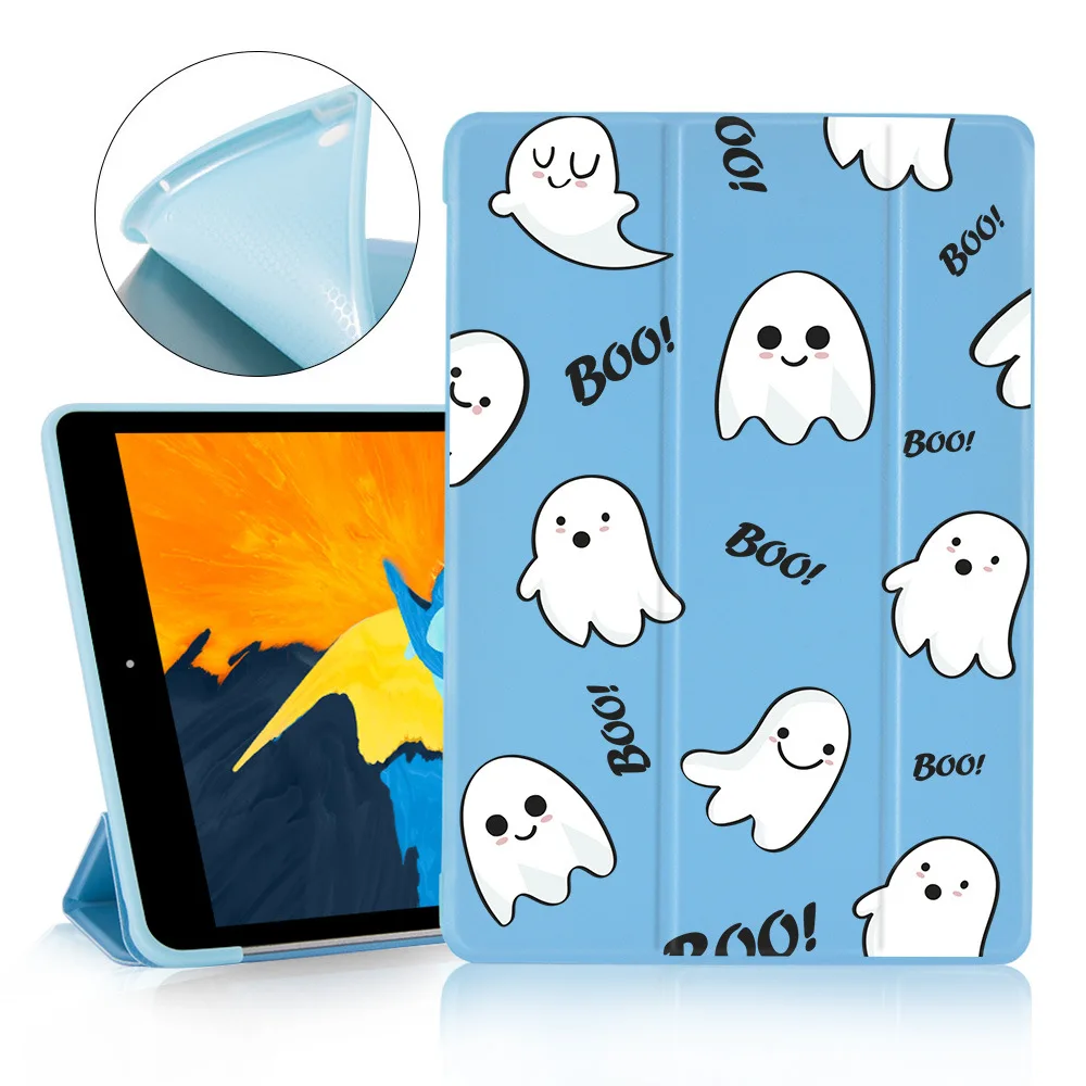 Подходит для iPad 10 2 2019 Хэллоуин Мягкая силиконовая задняя крышка милый маленький