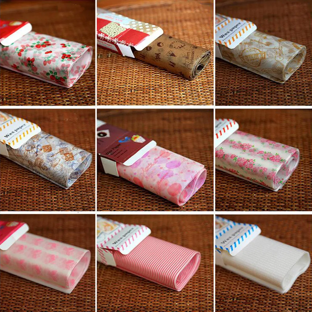 Восковая бумага 50 шт./лот пищевая смазочная пищевые обертки оберточная для хлеба