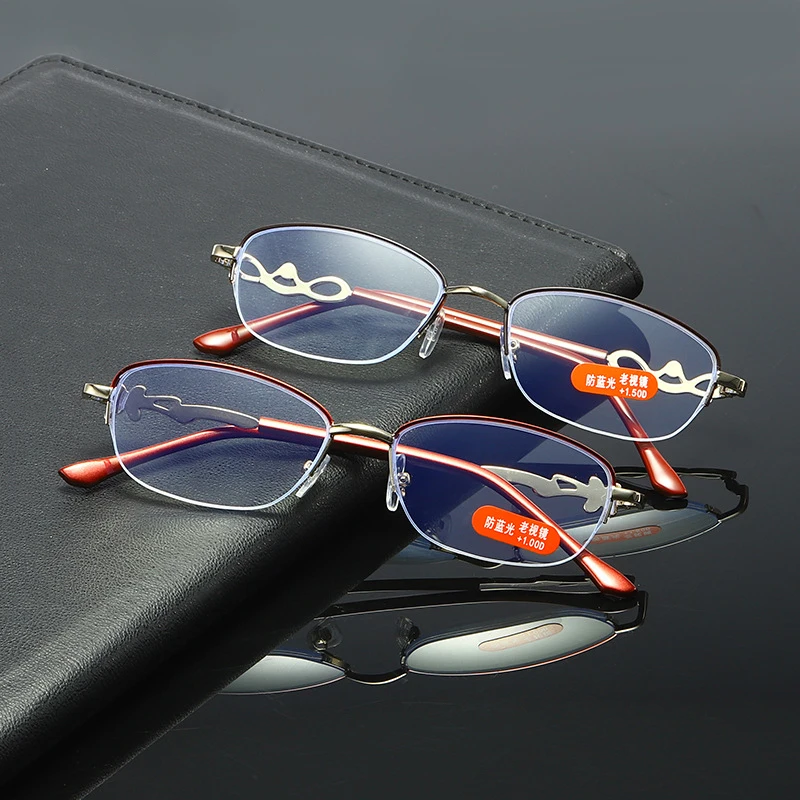 

Anti Blue Light Reading Glasses Diopter +1.0 +1.5 +2.0 +2.5 +3.0 +3.5 +4.0 Fashion Ultralight Women Presbyopia Eyeglasses