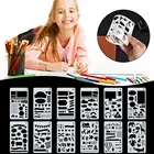 Трафареты букв сделай сам 24 шт., трафареты для шаблоны для рисования, журналов, пластиковые трафареты для творчества, для дневника, блокнота, подарка