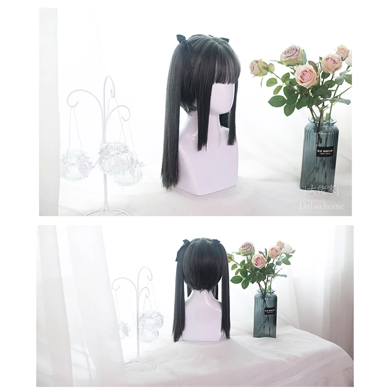 Смешанные черные темно-серые кавайные фотообои короткие головные уборы хвосты