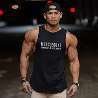 2019 new cotton undershirt bodybuilding gym men tank tops casual fitness sleeveless brand fashion workout muscle singlets vest