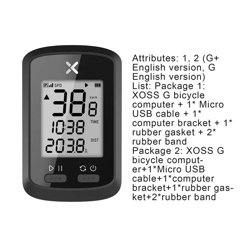 

HOT XOSS G/G+ Multifunctional LCD Display Accurate Plastic GPS Bike Stopwatch Bicycle Computer Bike Stopwatch Bicycle Computer