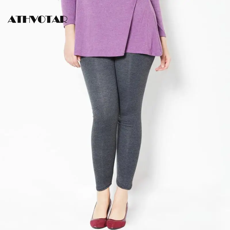 ATHVOTAR женские леггинсы размера плюс толстые эластичные хлопковые мягкие мм на