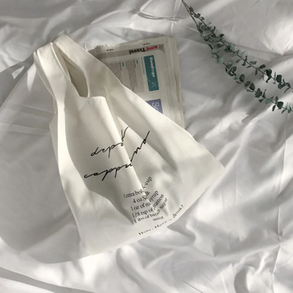 Оригинальная Корейская версия новой Ins сумки с надписью жилет Холщовая Сумка из