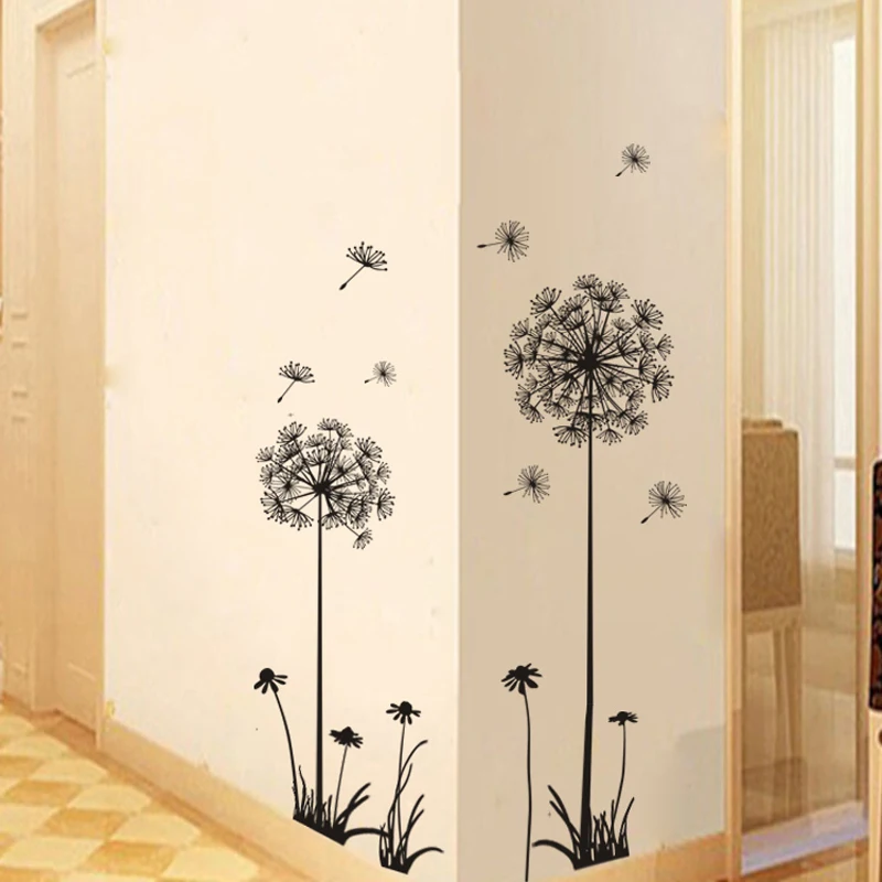 

Free Shipping !2017 Hot Sale Dandelion Wall Sticker Wall Mural Home Decor Room Decals Wallpaper etiqueta de la pared Tonsee