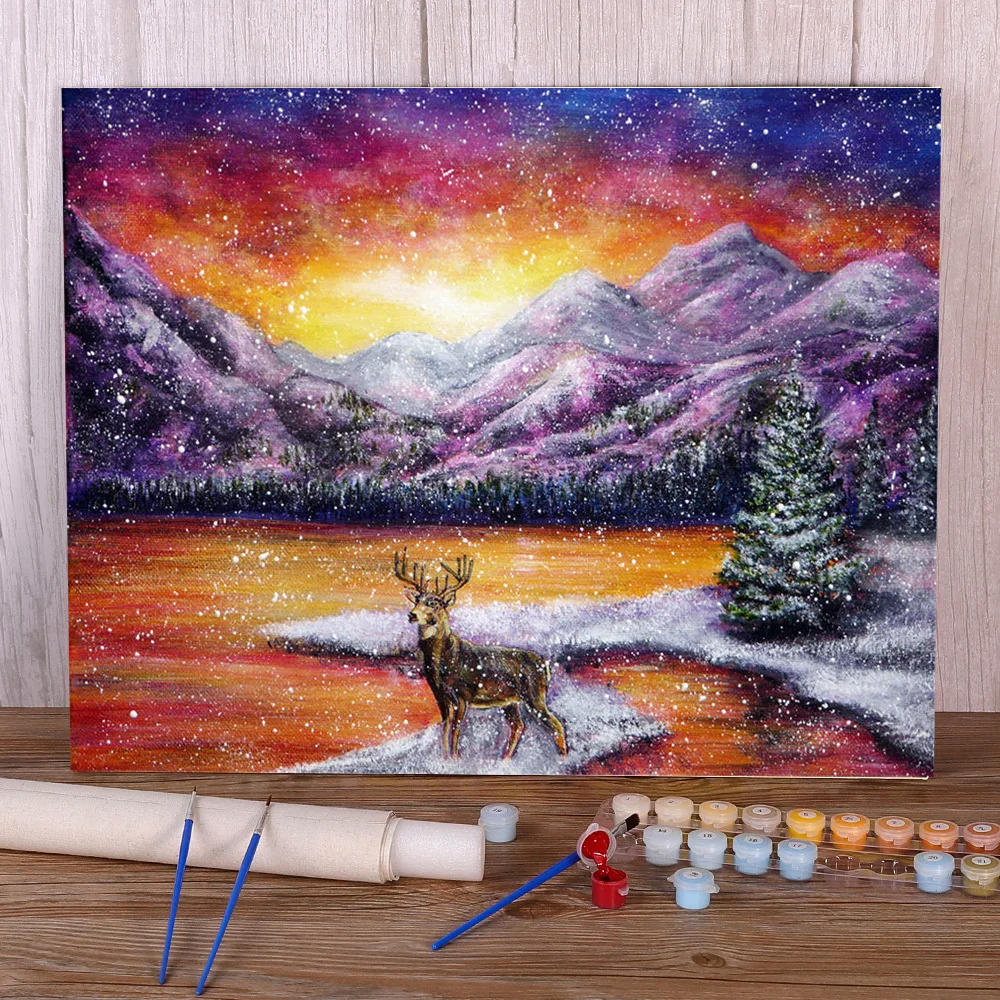 

Набор для рисования по номерам на холсте, 50 Х70 цветов