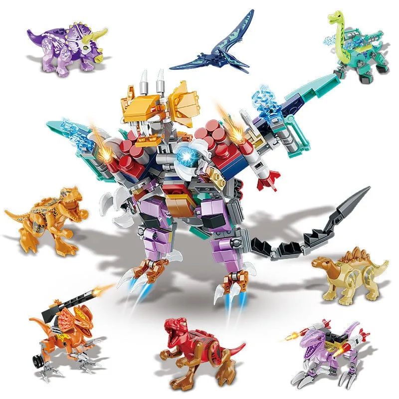 

Jurassic Building Blocks Mechanical Dinosaurs World Figures Bricks Dino Tyrannosaurus Rex Indominus Rex I-Rex Toys For Children