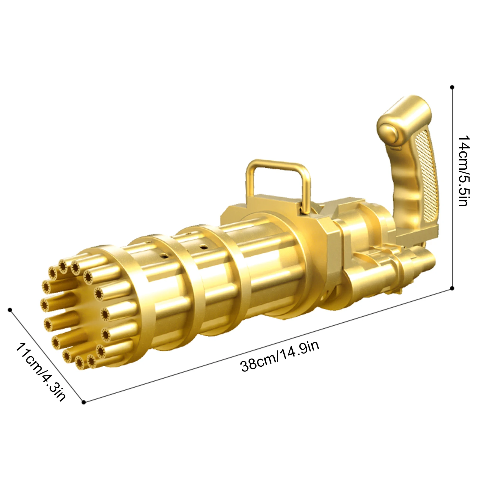 

15 Holes Large Kids Gatling Bubble Gun Toys Summer Automatic Soap Water Bubble Machine For Children Toddlers Indoor Outdoor