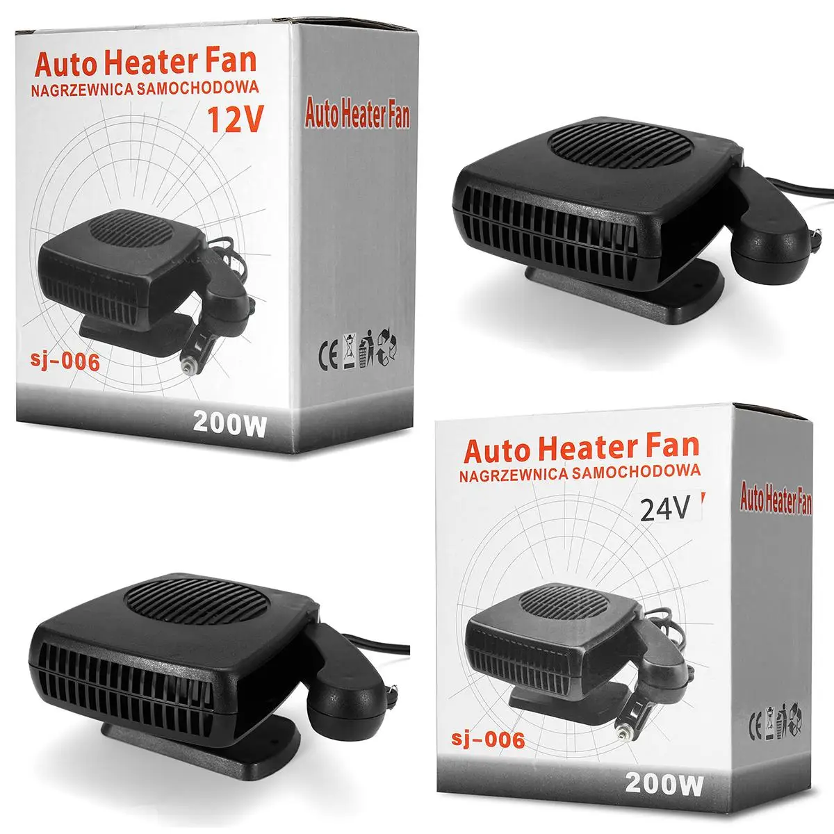 12 V/24 V 200W Портативный автомобильный обогреватель вентилятор воздушный охладитель для лобового стекла обогреватель обогревающая вентилятор