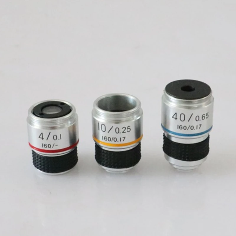 Высококачественный объектив для микроскопа 4X 10X 40X 100X ахроматический