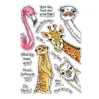 animal clear stamps scrapbook giraffe flamingo alpaca stamps and dies for diy scrapbooking embossing cards making 2020 dies