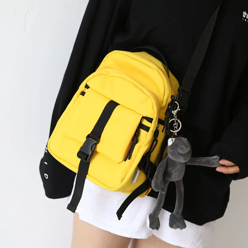 japanese solid color crossbody bag women tooling style shoulder bag female street bag 2020 new trendy ladies luxury fashion free global shipping