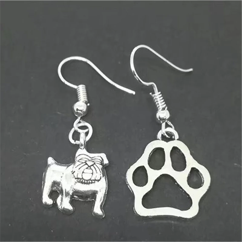 

Dog Foot Print Earrings, Animal Earrings, Pug Earrings, Handmade Earrings, Creative Earrings, Dog Lover