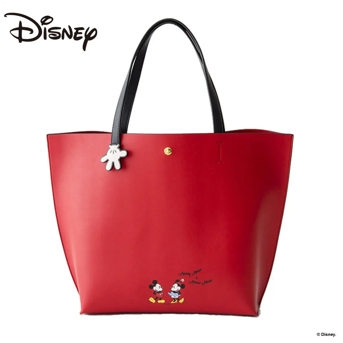 

Disney New Cartoon Mickey Lady Handbag Large Capacity Multifunctional PU Lady Shoulder Bag Magnetic Buckle Storage Bag Luxury