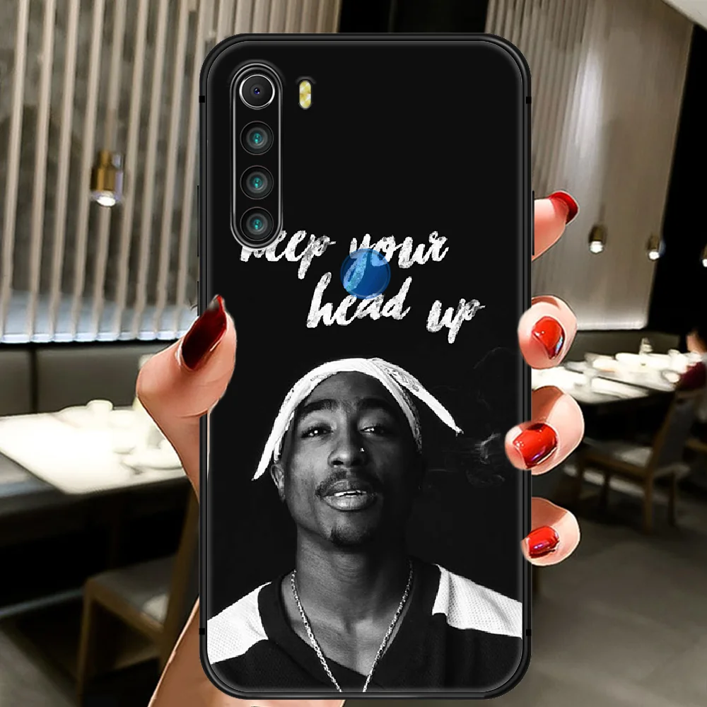 

2Pac Hiphop Singer Rapper Phone Case Cover Hull For XIAOMI Redmi 7a 8a S2 K20 NOTE 5 5a 6 7 8 8t 9 9s Pro Max black Bumper