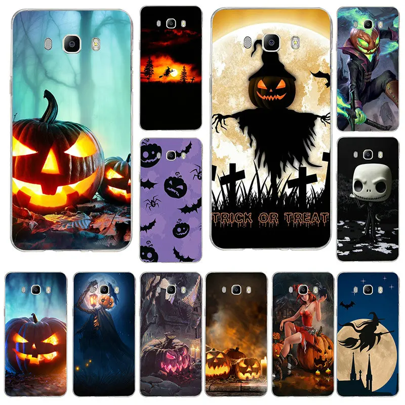 Мягкий ТПУ чехол для телефона Хэллоуин ведьма Тыква Samsung Galaxy Note 9 10 S10 Core Grand M10 M20 M30