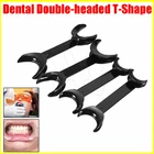 Двойная головка Т-образные интраоральные щеки губы втягиватель открывалка черный стоматологический инструмент Ортодонтические зубы рот материалы размер маленький + большой 4