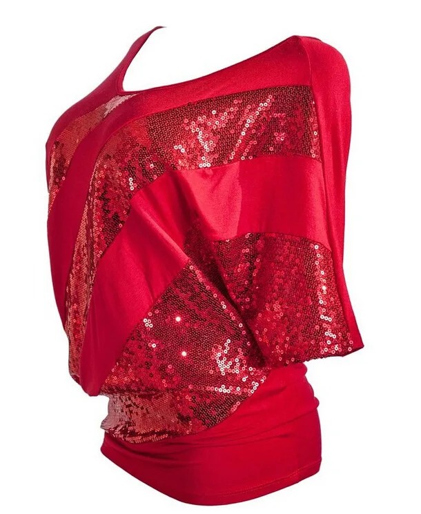 TEXIWAS Лидер продаж новинка женские блестящие рубашки с открытыми плечами и