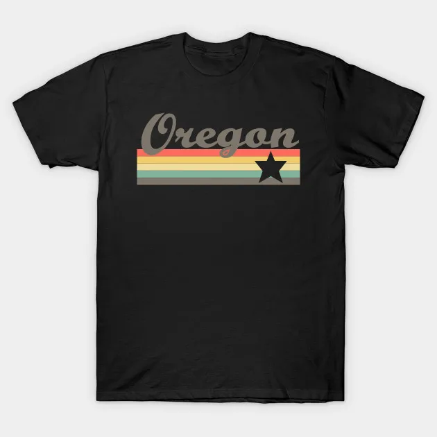 Vintage Retro 70s State Tee Gift shirt T Shirt City Men t-shirt Oregon tshirt Women t | Мужская одежда