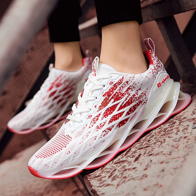 

Zapatillas De Correr Para Hombre Transpirables, Calzado Deportivo Con Cordones, Antideslizantes, Para Entrenamiento y Trotar