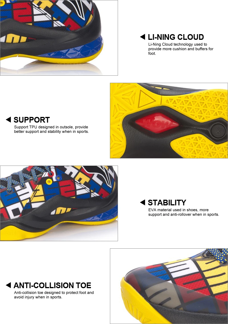 Li-Ning мужские все в команде 4 Уэйд профессиональные баскетбольные кроссовки Подушка дышащая подкладка облако Спортивная обувь Кроссовки ABAM013 XYL290