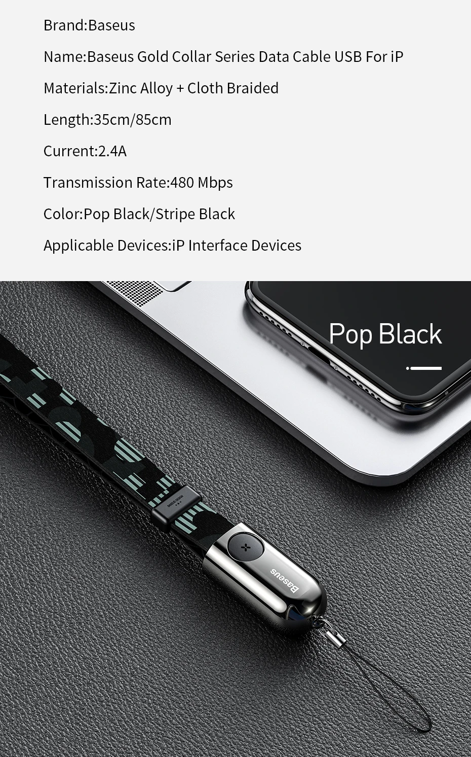 Baseus портативный короткий usb зарядный кабель для iPhone xs max xr 8 7 6s plus 11 ipad pro Зарядка для apple lightning Кабель шнур
