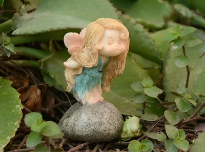 Статуэтка из смолы украшение для сада свадьбы красивая Грибная девочка Русалка