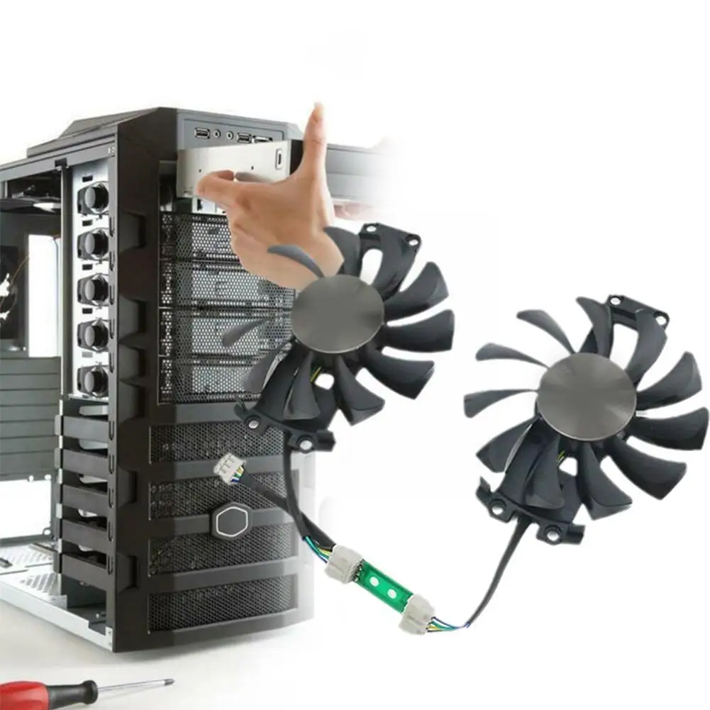

New DC 12V Cooler Fan Replace For ZOTAC Zotac GTX950 Fan GA81S2U Graphics Cooling Card GTX960 GTX1060 75mm D6F4