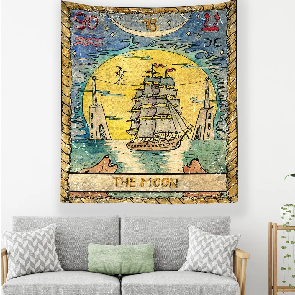 Гобелен с карточками Таро настенная ткань гобелен ведьмы индийское украшение