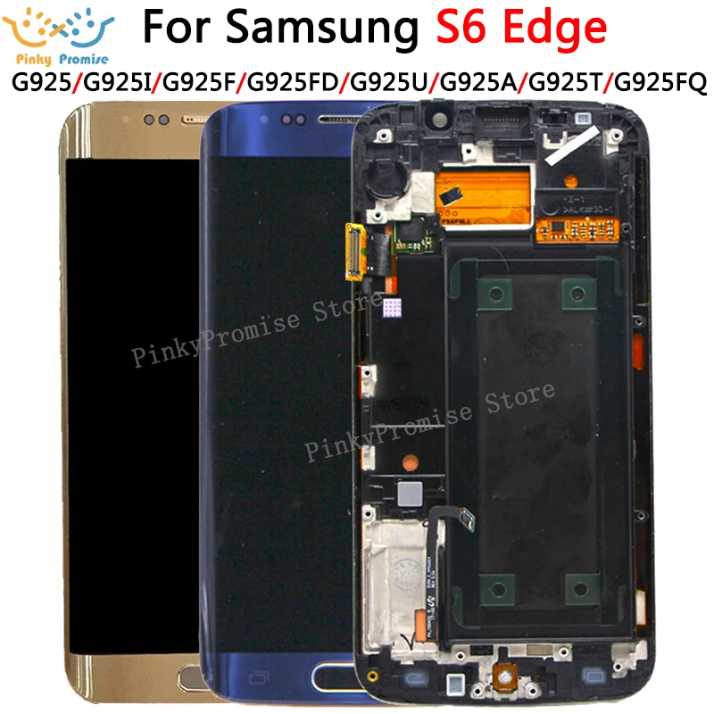 5 1 ''SUPER AMOLED дисплей для SAMSUNG Galaxy S6 edge LCD G925 G925I G925F сенсорный экран дигитайзер с