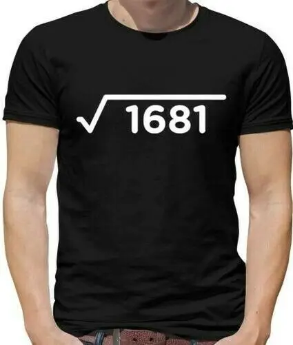 Мужская рубашка с квадратным корнем на день рождения 41-подарок 41st-Age math | одежда