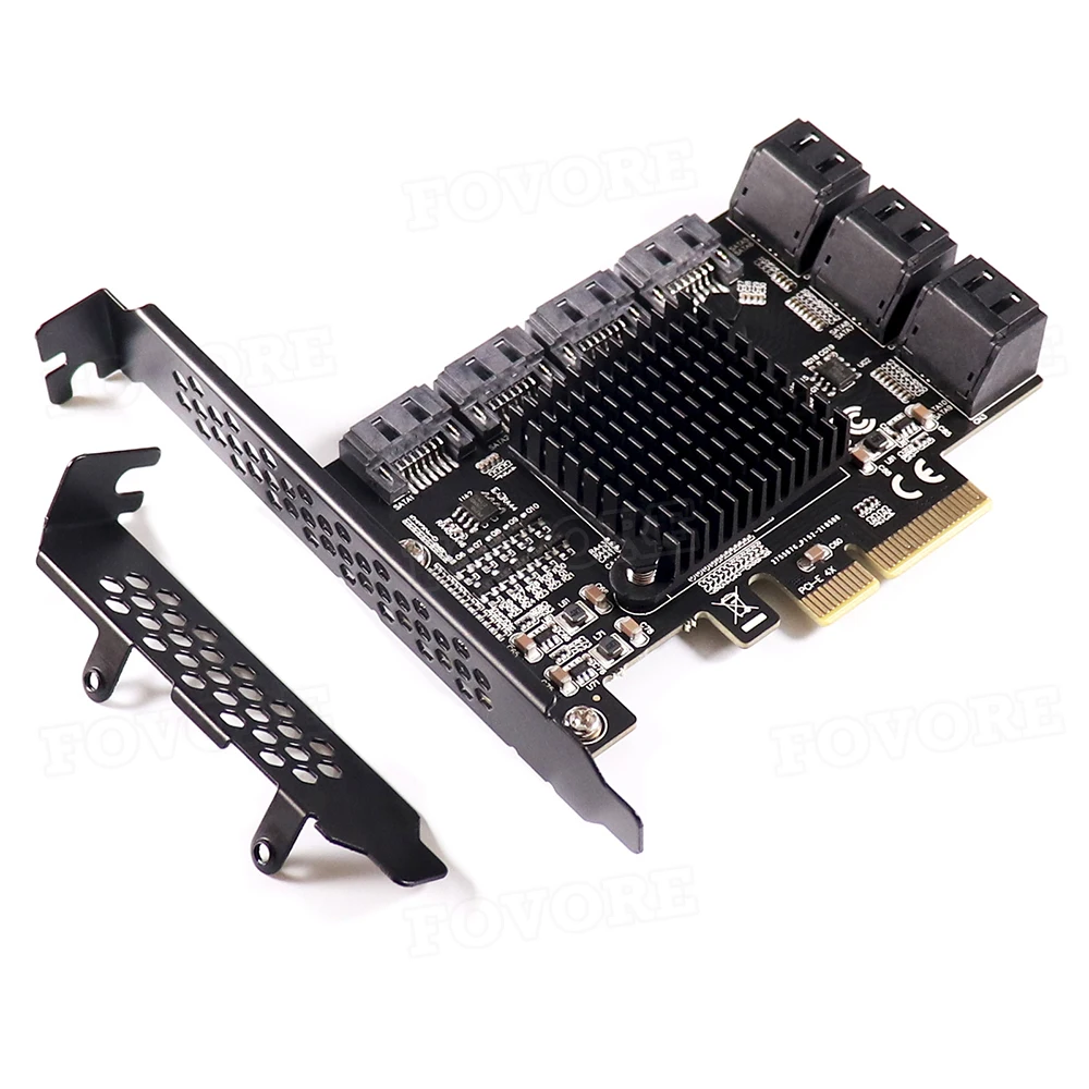 pcie на 10 портов sata 3 iii 30 6 гбитс ssd адапте