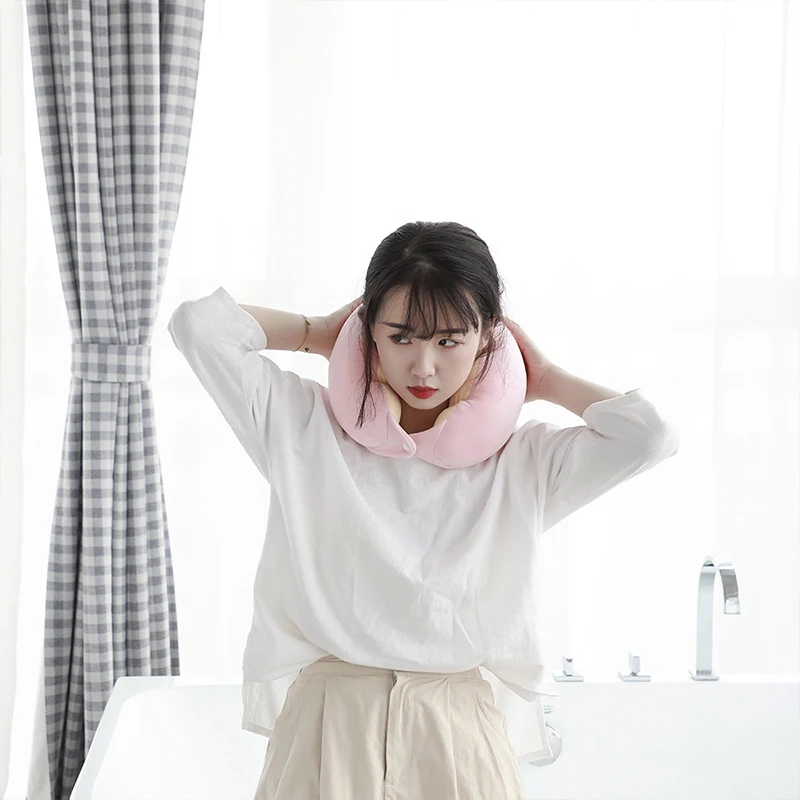 Подушка на шею с мультяшным рисунком плюшевая подушка из полипропилена и хлопка