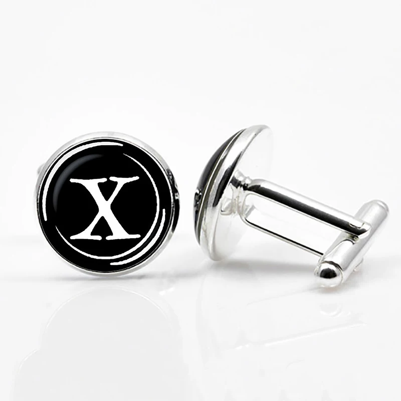 Запонки мужские с 26 буквами модные запонки для рубашки в деловом и свадебном