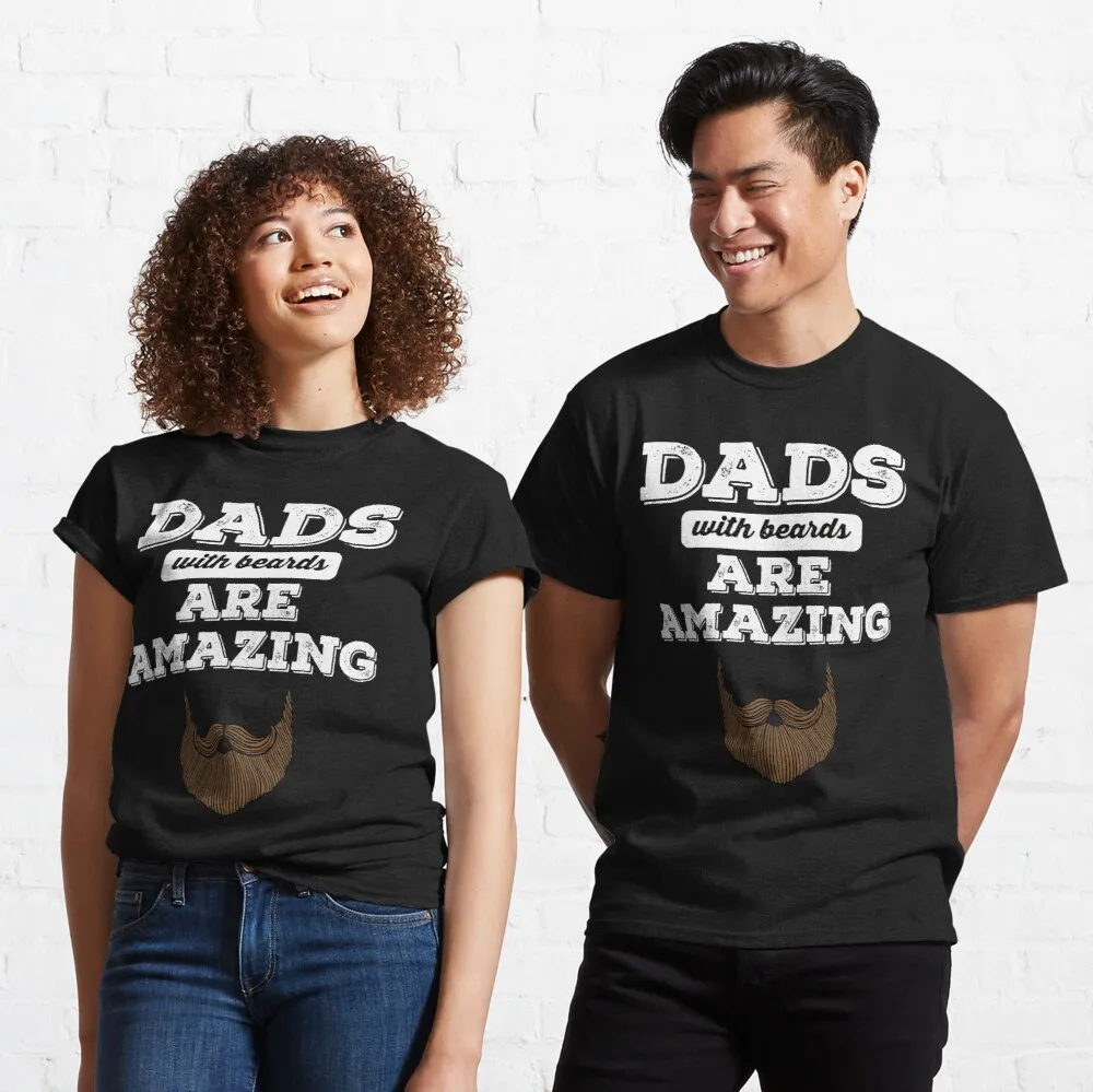 

Tops T Shirt Women DADS WITH BEARDS ARE AMAZING Classic T-Shirt