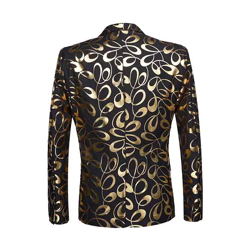 Мужской повседневный Блейзер, пиджак в британском стиле с золотыми кругами, приталенный, с блестками, свадебные, для жениха от AliExpress RU&CIS NEW