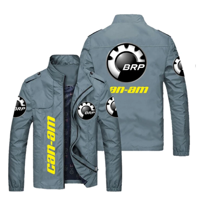 

2021 New Men's Jackets Brp Can-am Logo Print Zipper Jacket Hip-hop High Street Baseball Jacket Men Windcheater Motorcycle Jacket