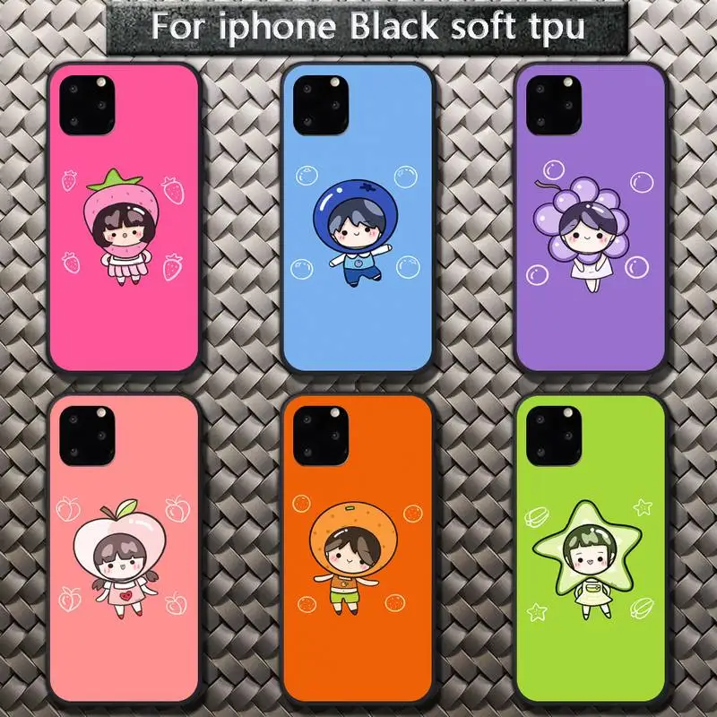 

Hand drawn cute fruit cartoon characters Phone Cases for iPhone 8 7 6 6S Plus X 5S SE 2020 XR 11 12 Pro mini pro XS MAX