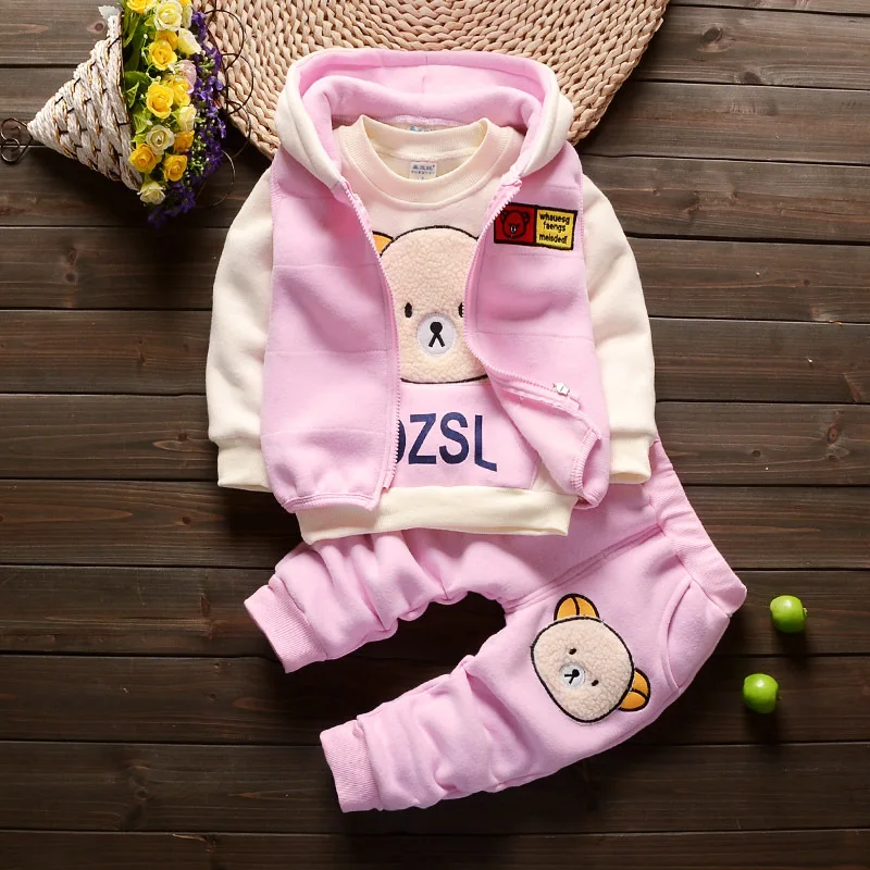 new Baby set Sport Suits for babys fashion coat+T-shirt + Pants Boys&ampgirls Tracksuit Sets | Детская одежда и обувь