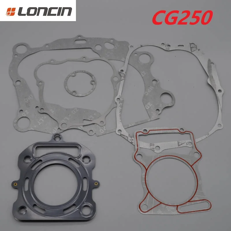 cg 67mm 69mm cylinder head gasket piston ring pin set fit zongshen lifan shineray LONCIN 250CC Cg250 engine free shipping | Автомобили и