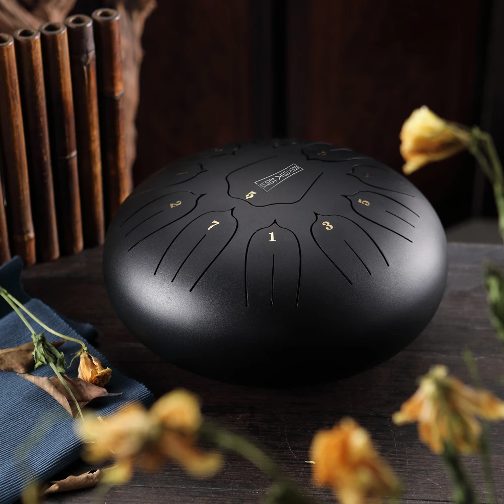 12 дюймов 8/11 тональный барабан для языка стальной мини ручной с барабаном Ударные