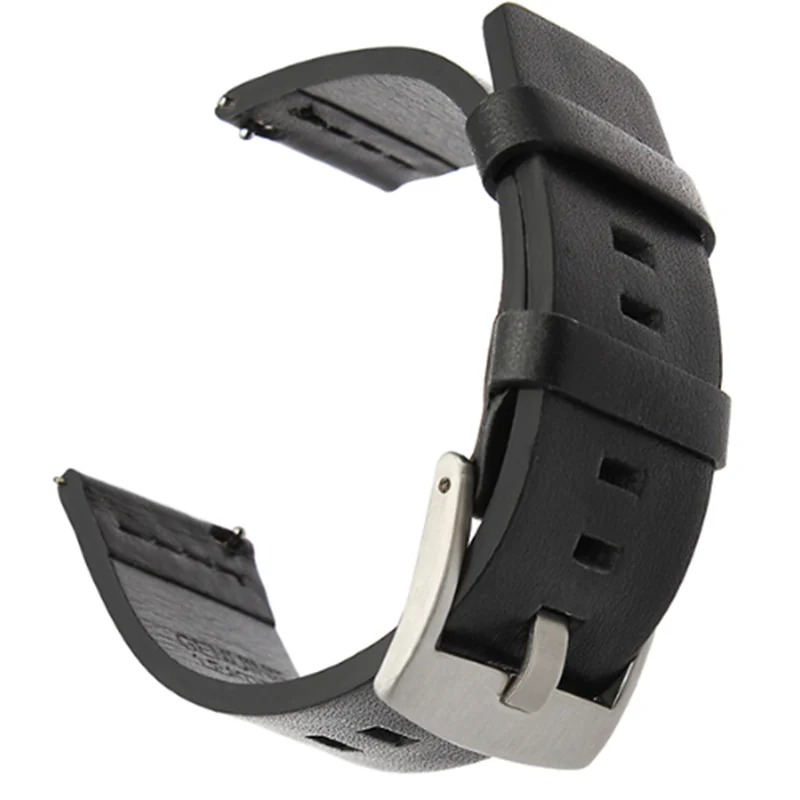 black silver clasp Италия масло кожаный ремешок+ инструмент для дизельных Fossil Timex Армани CK DW Quick Release часы ремешок 18 мм 20 мм 22 мм 24 мм - Цвет ремешка: black silver clasp