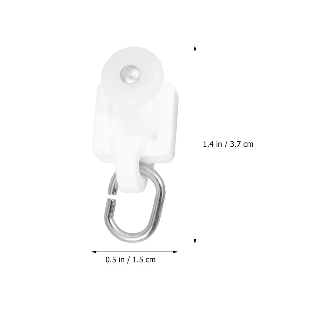 

50PCS Curtain Rolle Curtain Rail Accessories Mute Hook Track Pulley Hook Roller